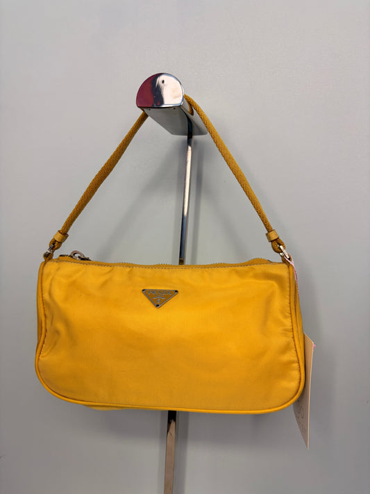 Prada Nylon Mini Shoulder Bag in Yellow