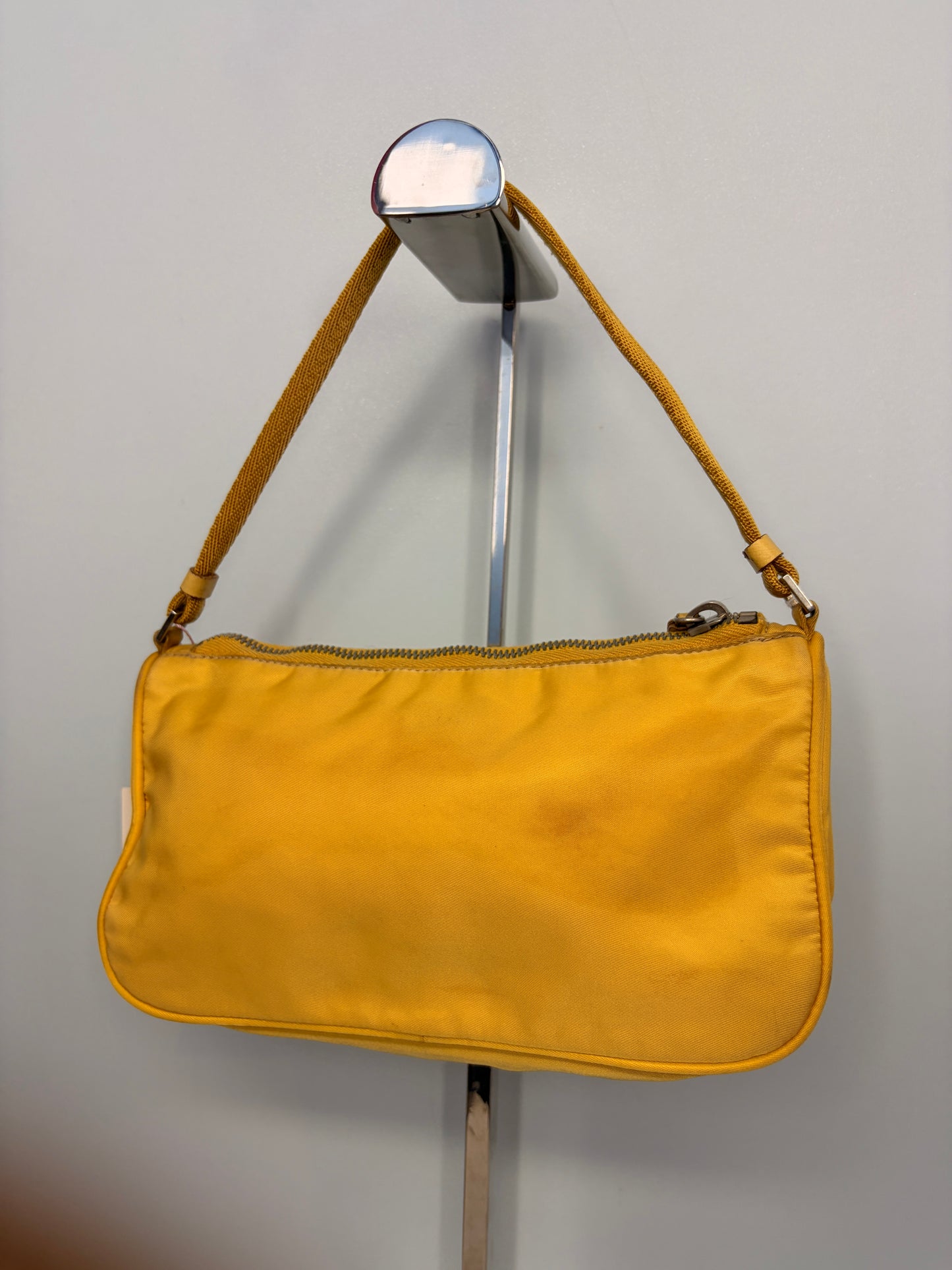 Prada Nylon Mini Shoulder Bag in Yellow