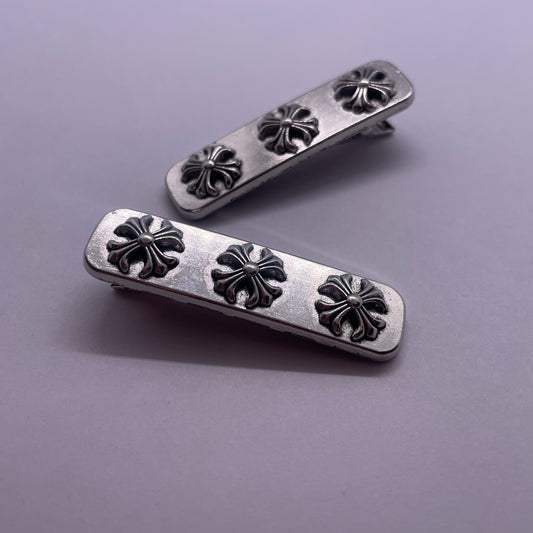 Chrome Hearts Cross Inspired Metal Hair Clip