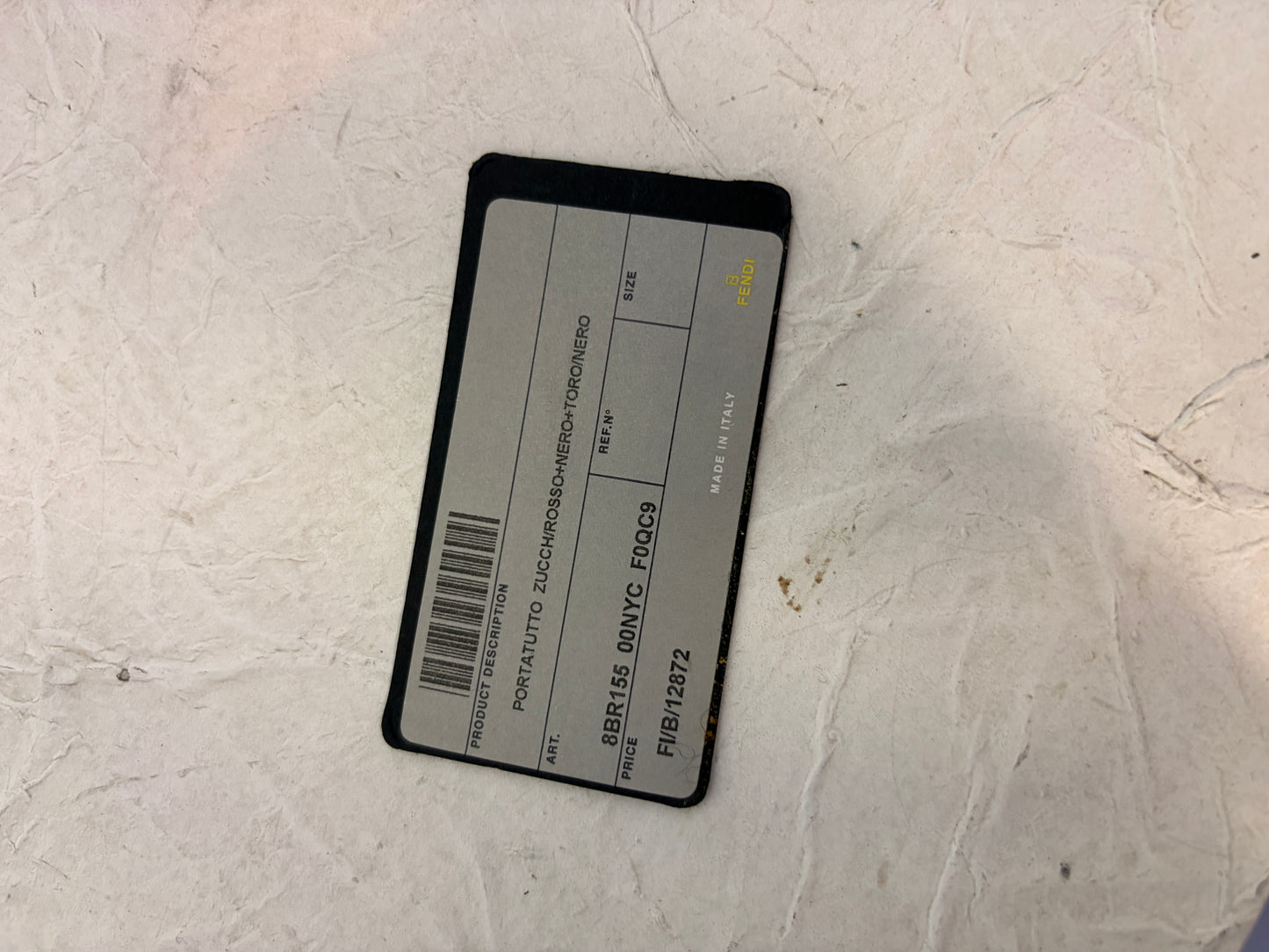 Fendi Zucchino Handle Bag in Black and Red