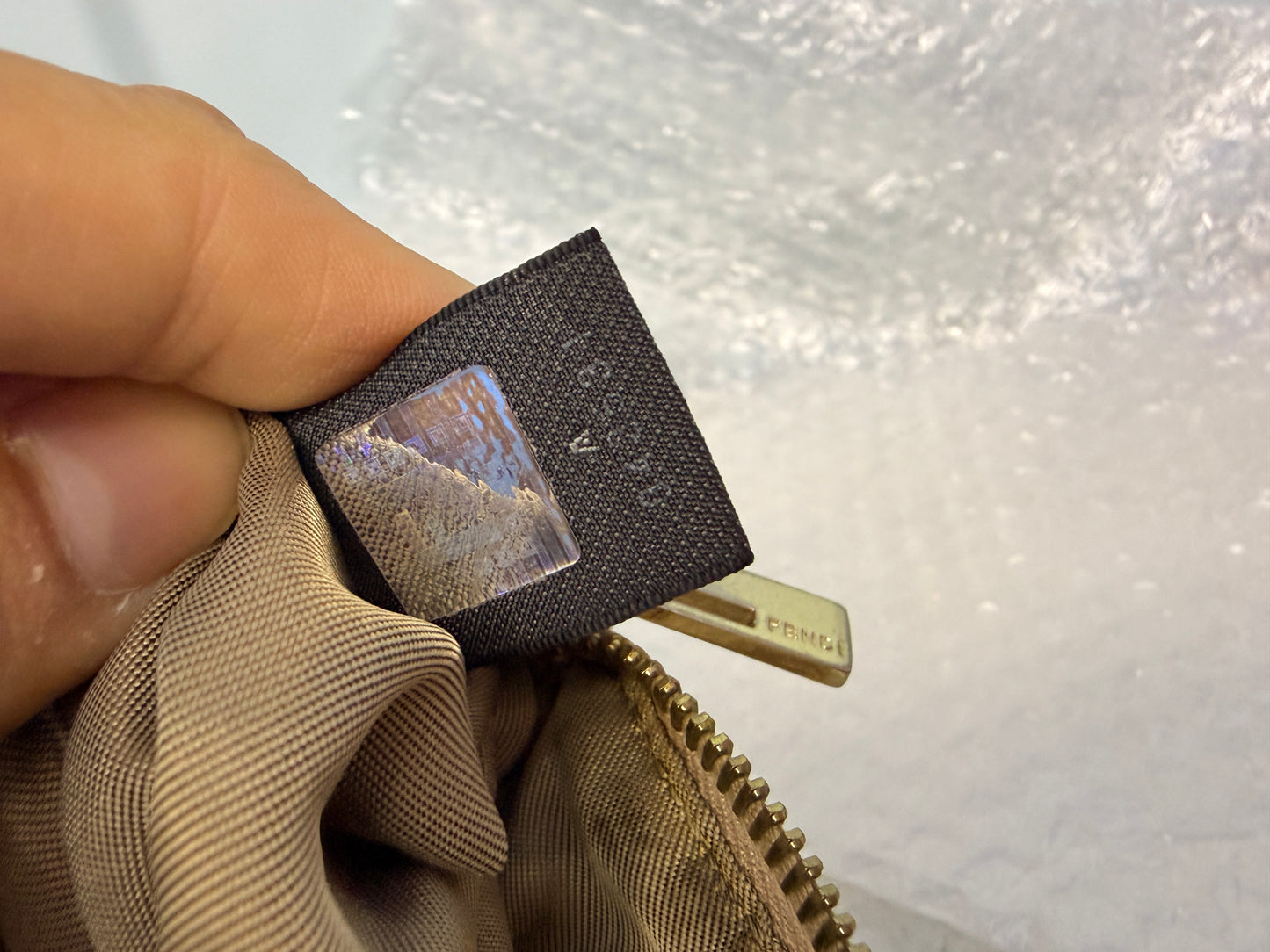 Fendi Zucchino Shoulder Bag in Pink with Gold Hardware