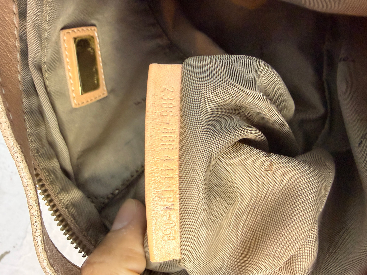 Fendi Zucchino Shoulder Bag in Pink with Gold Hardware