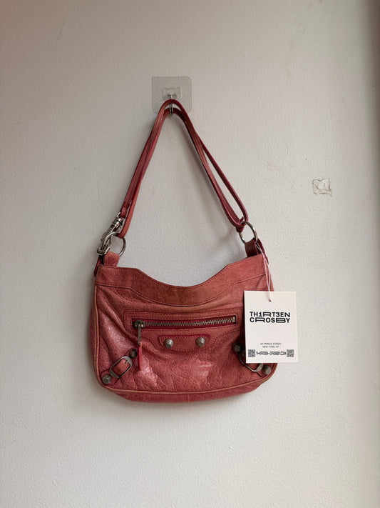Balenciaga Pink Moto Crossbody Bag