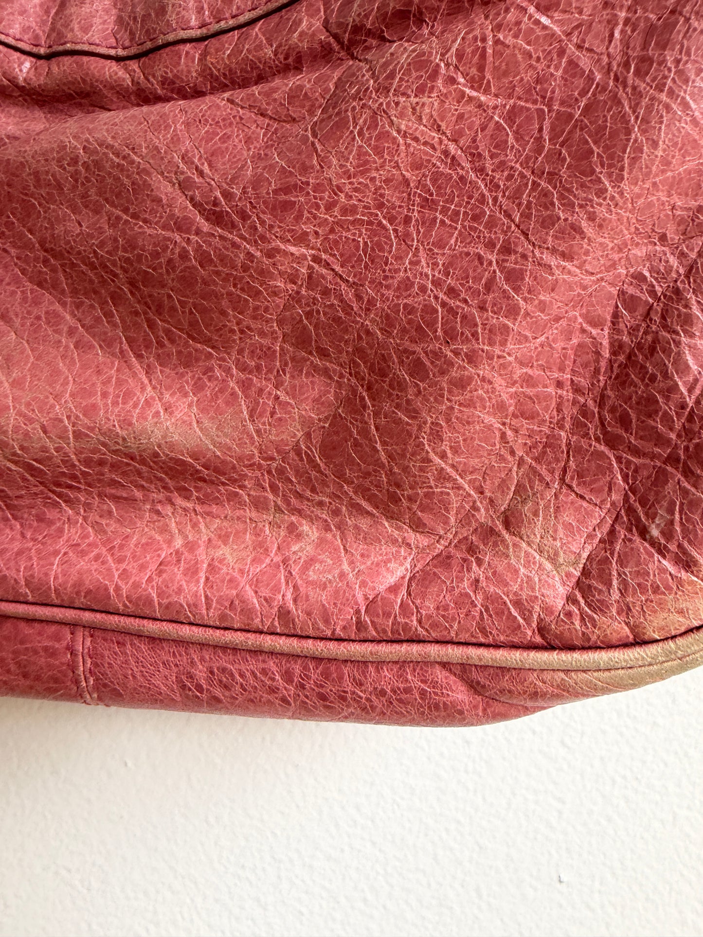 Balenciaga Pink Moto Crossbody Bag