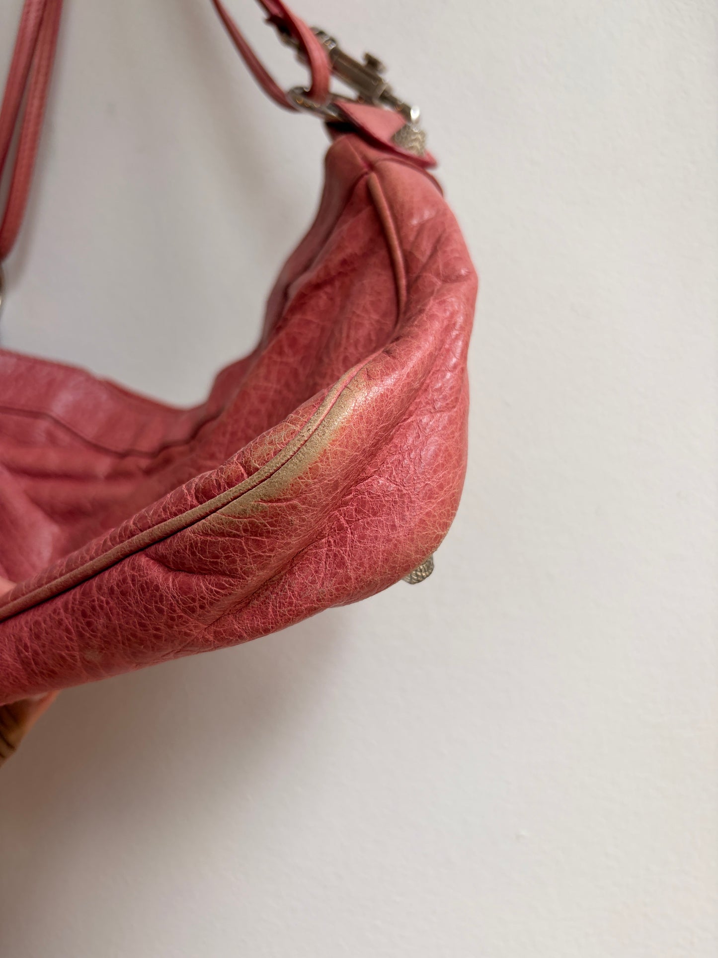 Balenciaga Pink Moto Crossbody Bag