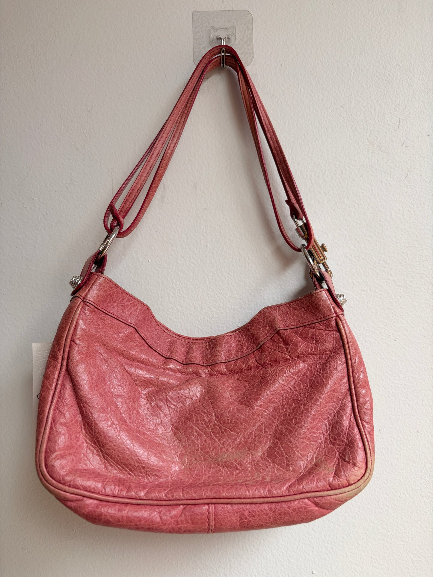Balenciaga Pink Moto Crossbody Bag