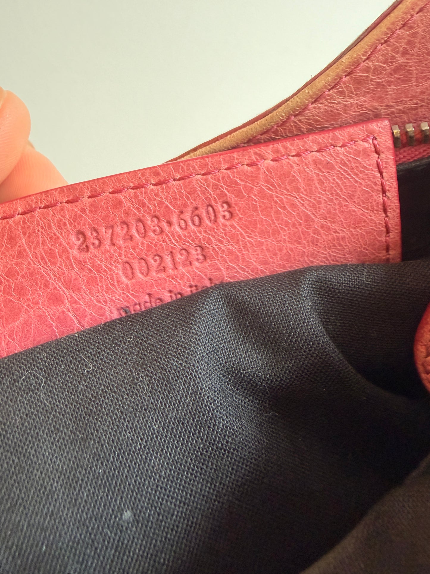 Balenciaga Pink Moto Crossbody Bag