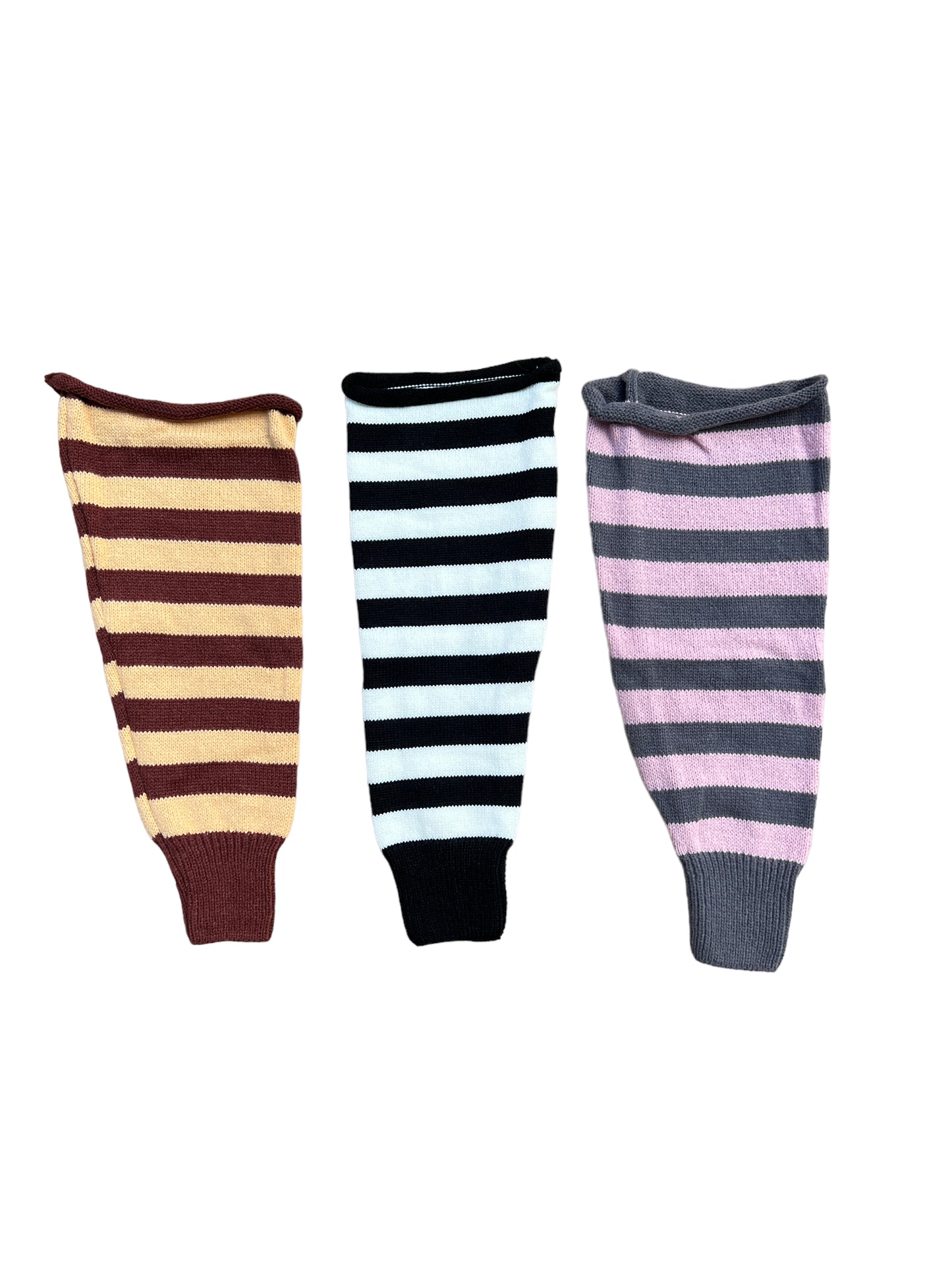 Striped Knit Leg Warmers