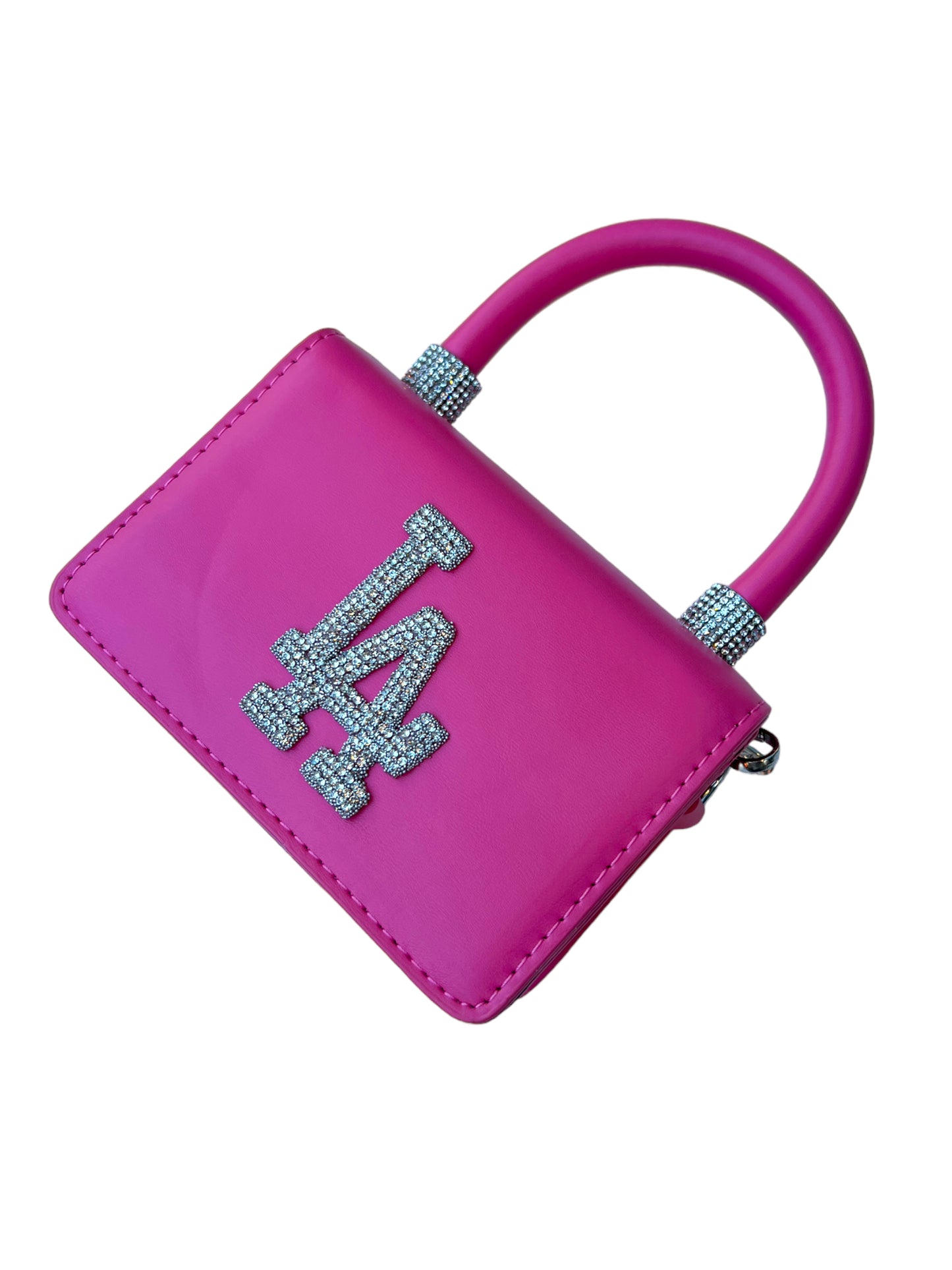 Pink LA Rhinestone Mini Handbag