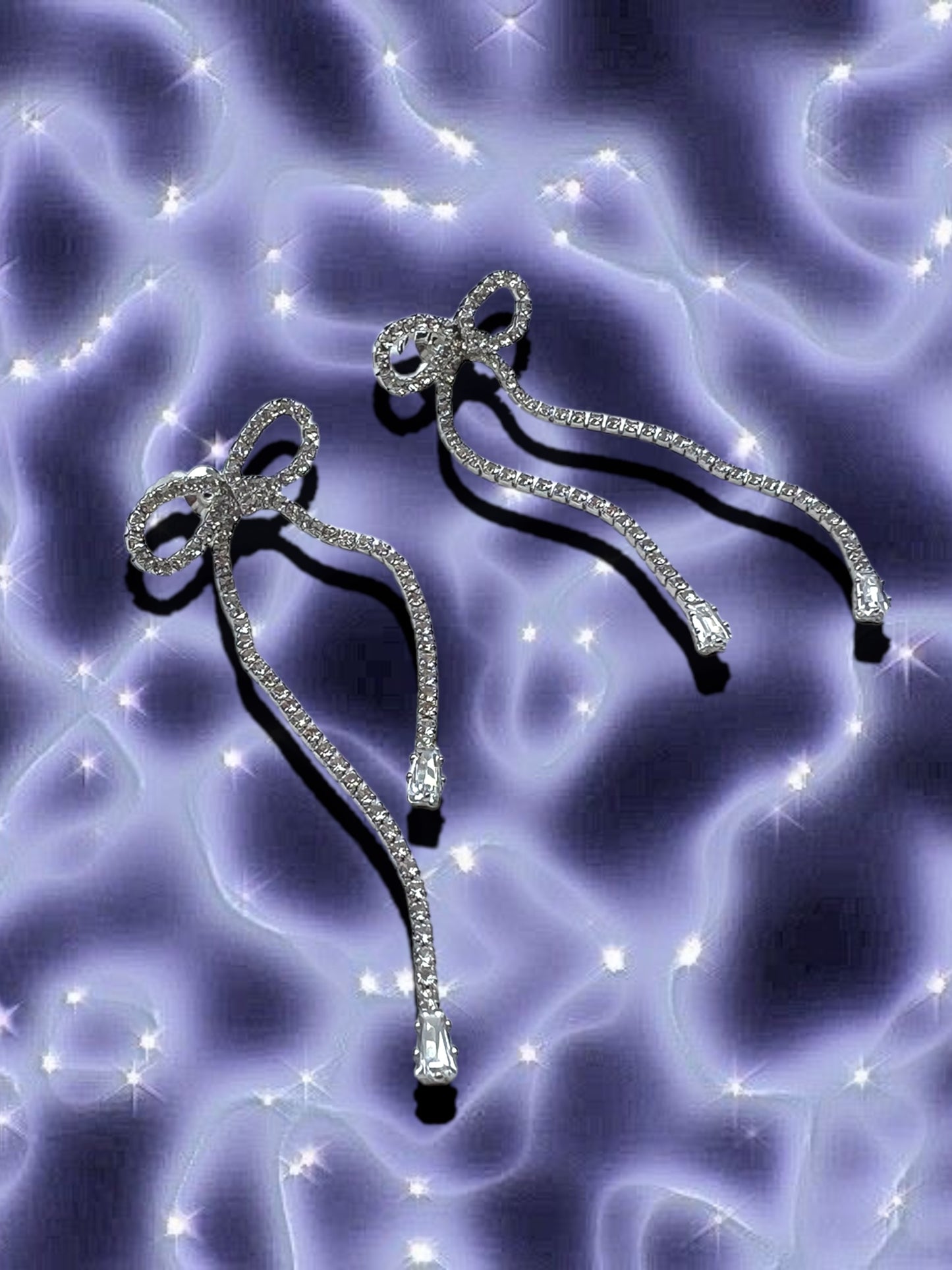 Sparkly Ribbon Earrings