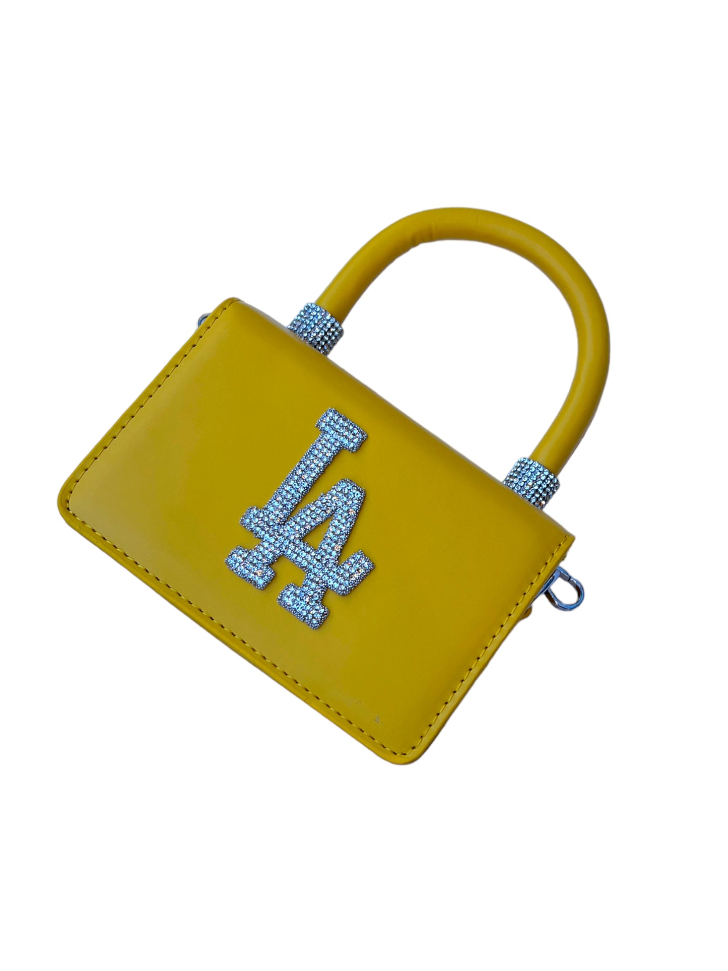 Yellow LA Rhinestone Mini Handbag