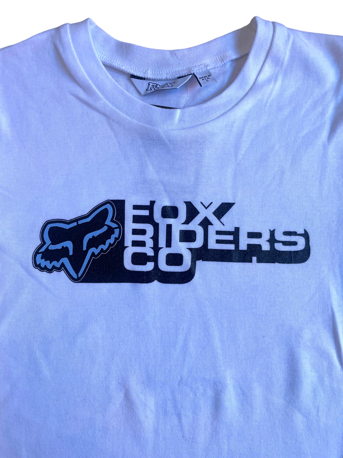 Fox Racing T-Shirt White with Blue Logo