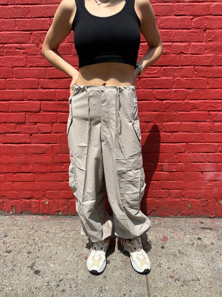 UFO Baggy Parachute Cargo Pants/ Khaki 83985