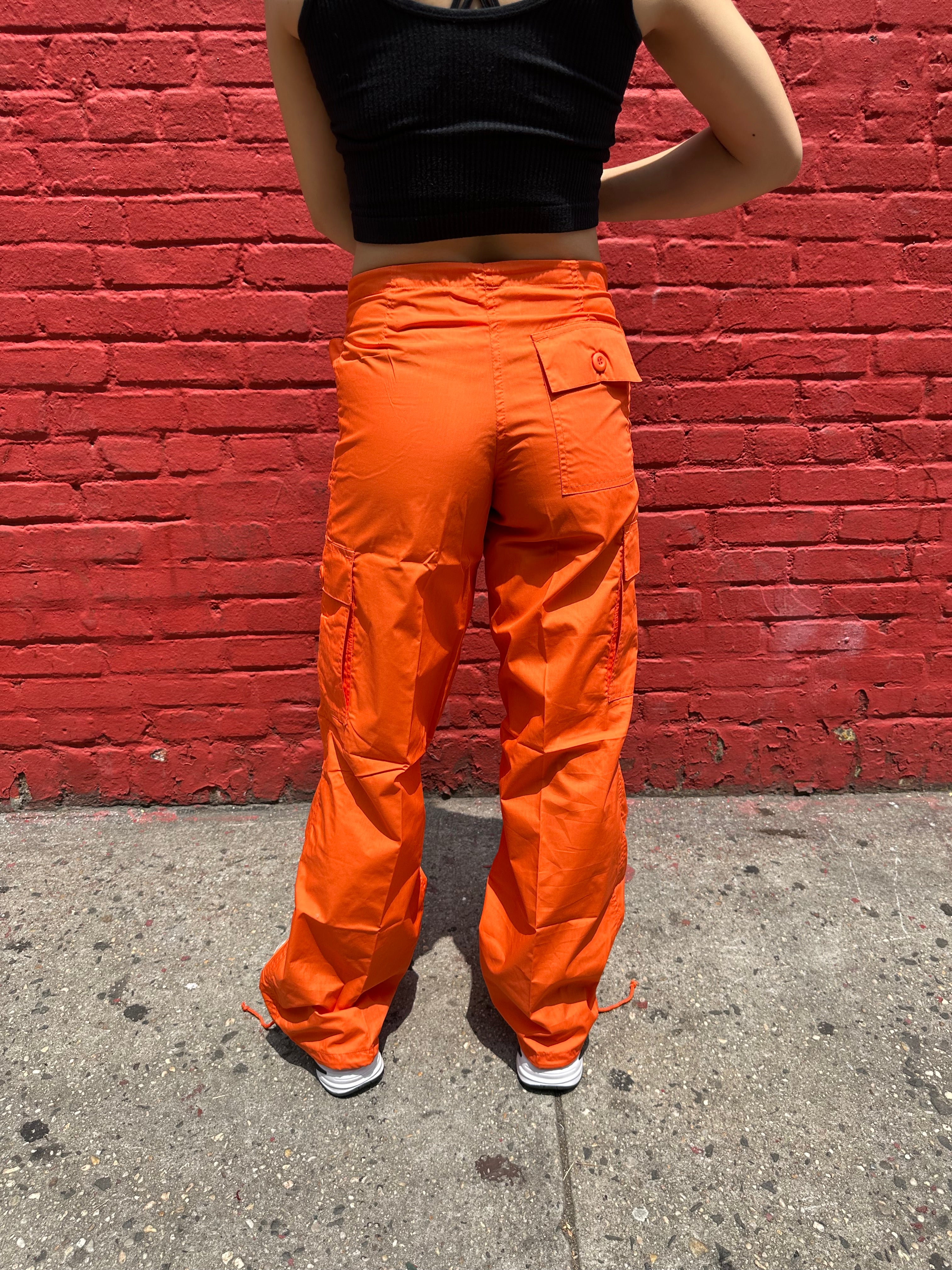 Buy पदीनम् Khadi Cargo Pants Orange (2XS) at Amazon.in