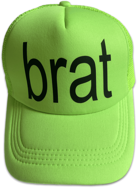 BRAT Charli XCX album cover trucker hat