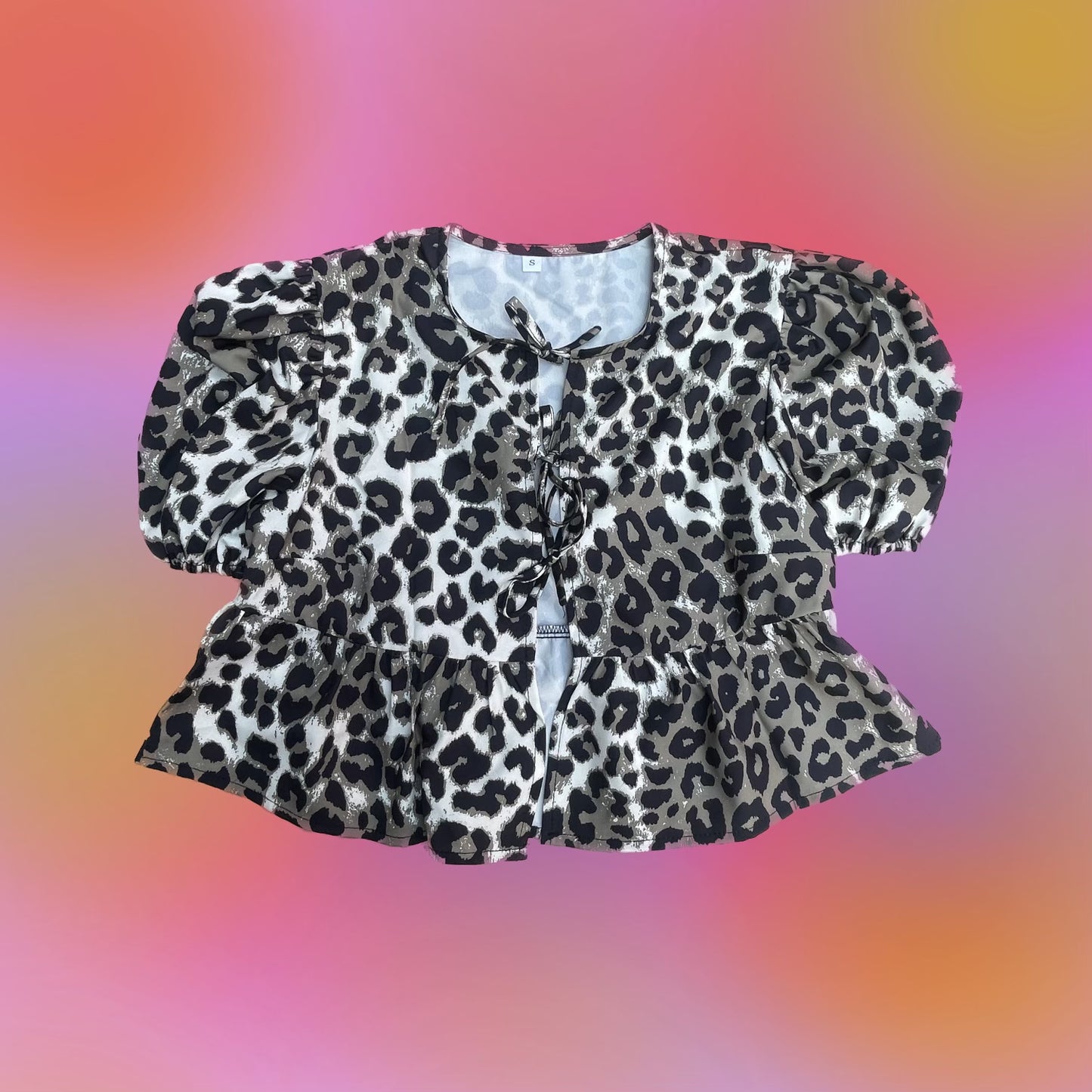 Y2K Leopard Print Top