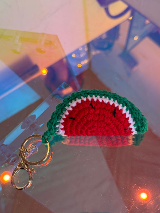 Watermelon Keychain Kawaii Knit Crochet