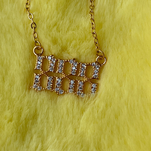 888 Angel Numbers Necklace (Gold)
