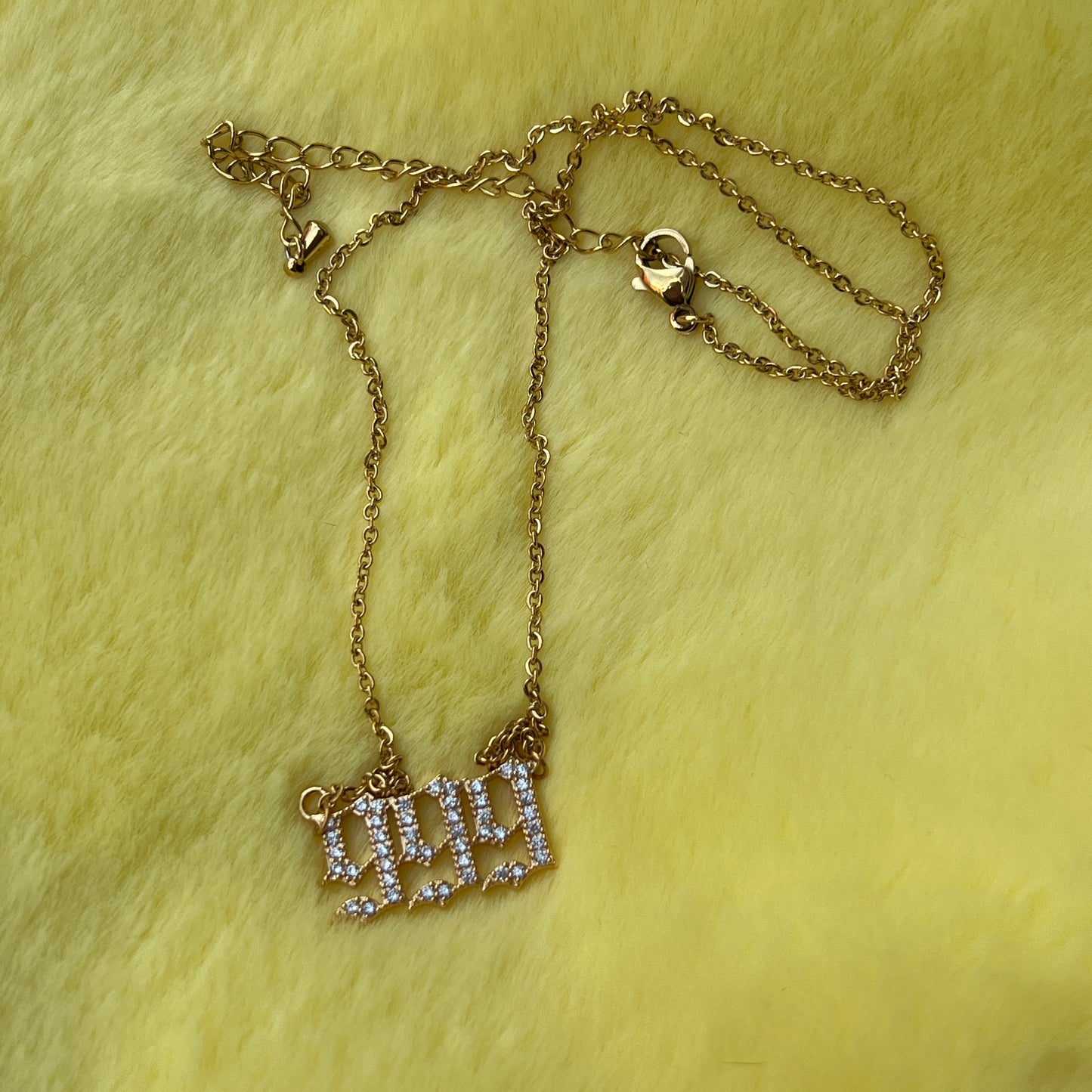 999 Angel Numbers Necklace (Gold)