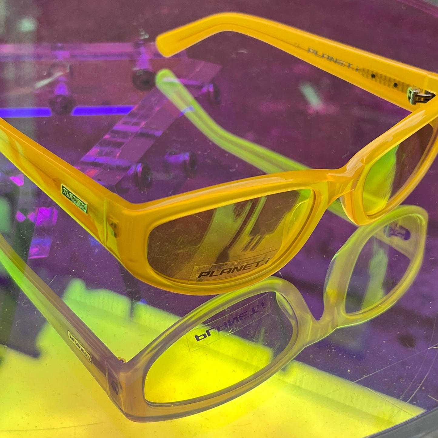 Yellow Rectangle Sunglasses