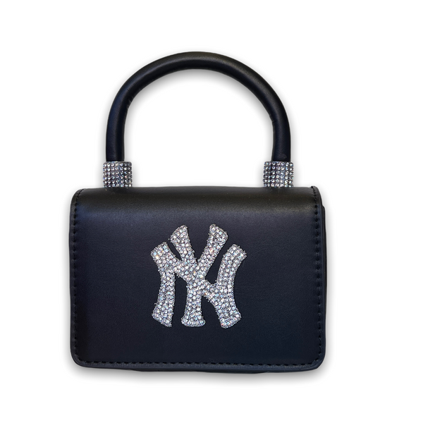 Black NY Rhinestone Mini Handbag