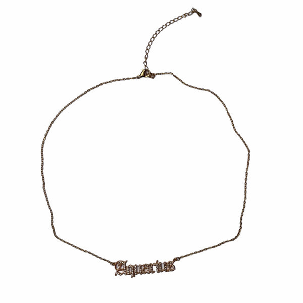 Aquarius Zodiac Necklace