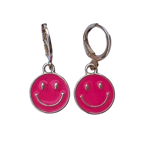 Red Smiley Face Earrings