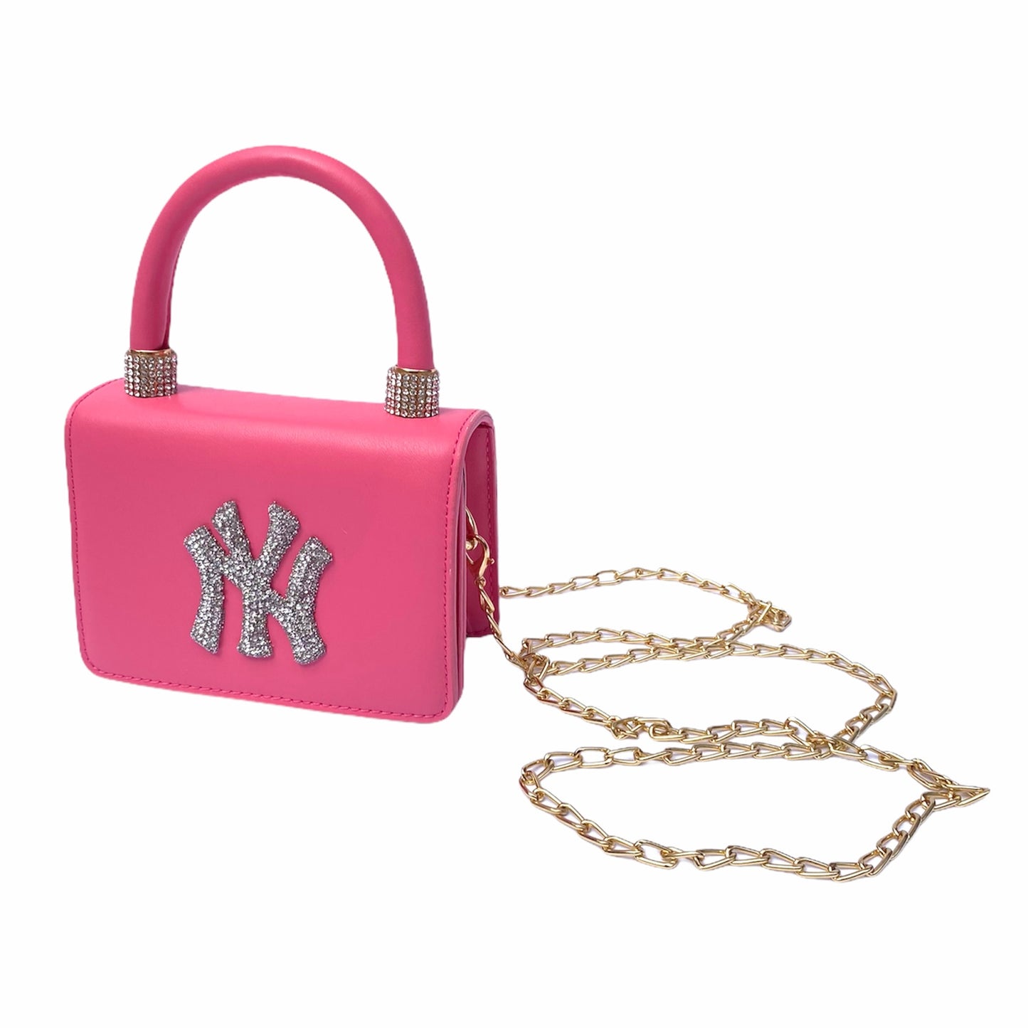 Pink NY Rhinestone Mini Handbag